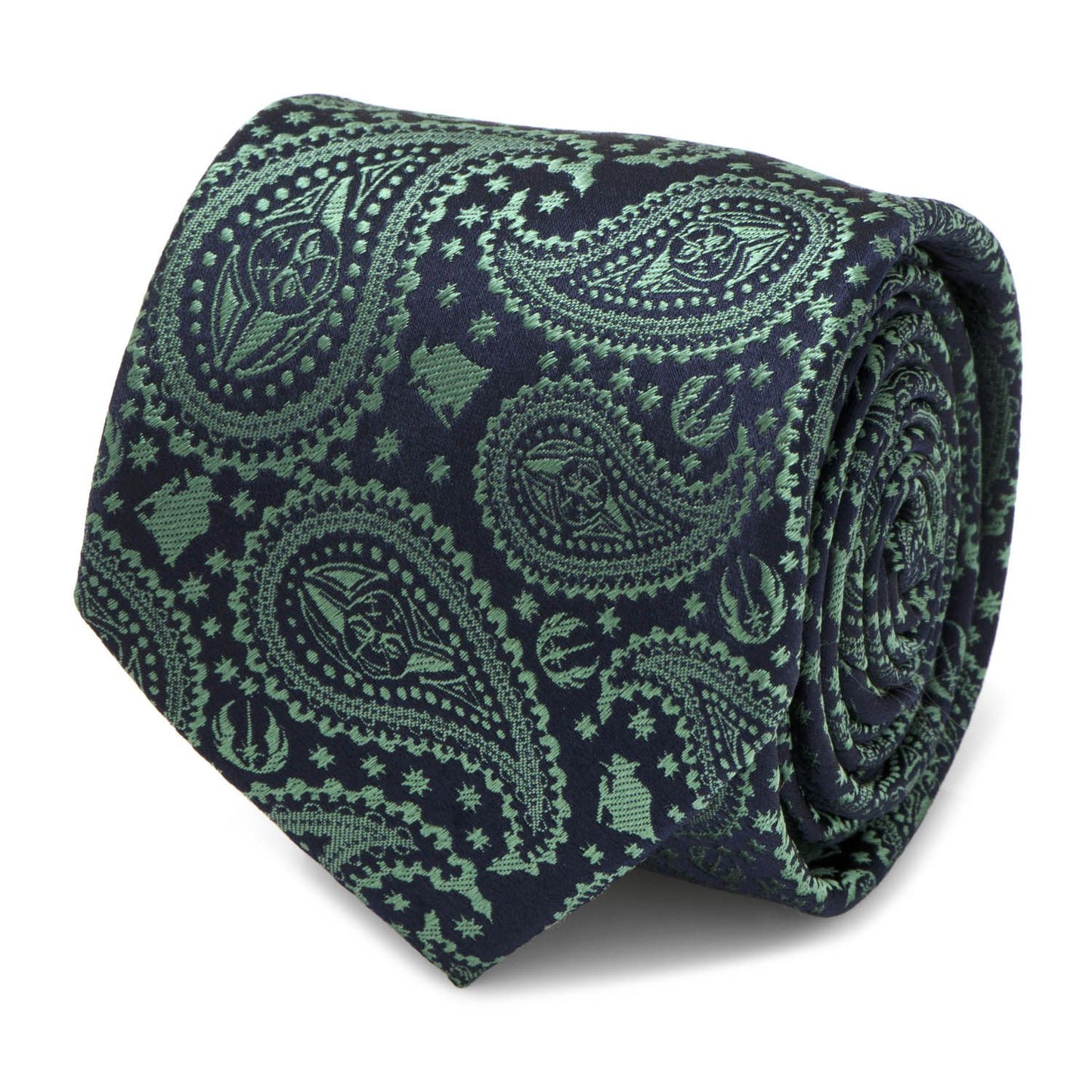 Jedi Master Yoda Paisley Green Star Wars Fine Neck Tie