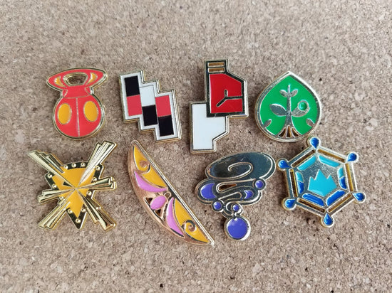 Pokemon Gen 6 Kalos League Gym Badges Pin Set – Collector's Outpost