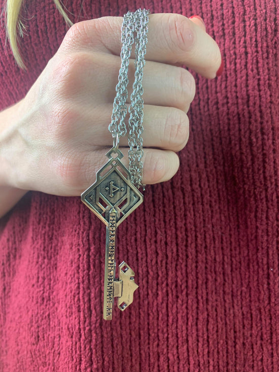 Load image into Gallery viewer, Key of Thror Bronze Pendant Necklace
