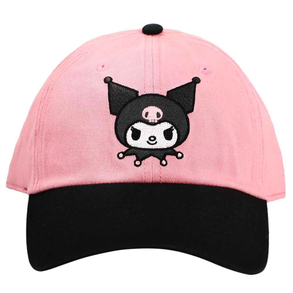 Load image into Gallery viewer, Kuromi Pink and Black Embroidered Hat
