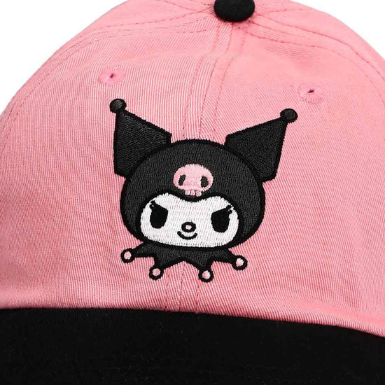 Kuromi Pink and Black Embroidered Hat