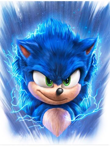 Load image into Gallery viewer, Sonic The Hedgehog &amp;quot;Lightning Fast&amp;quot; Legacy Portrait Art Print
