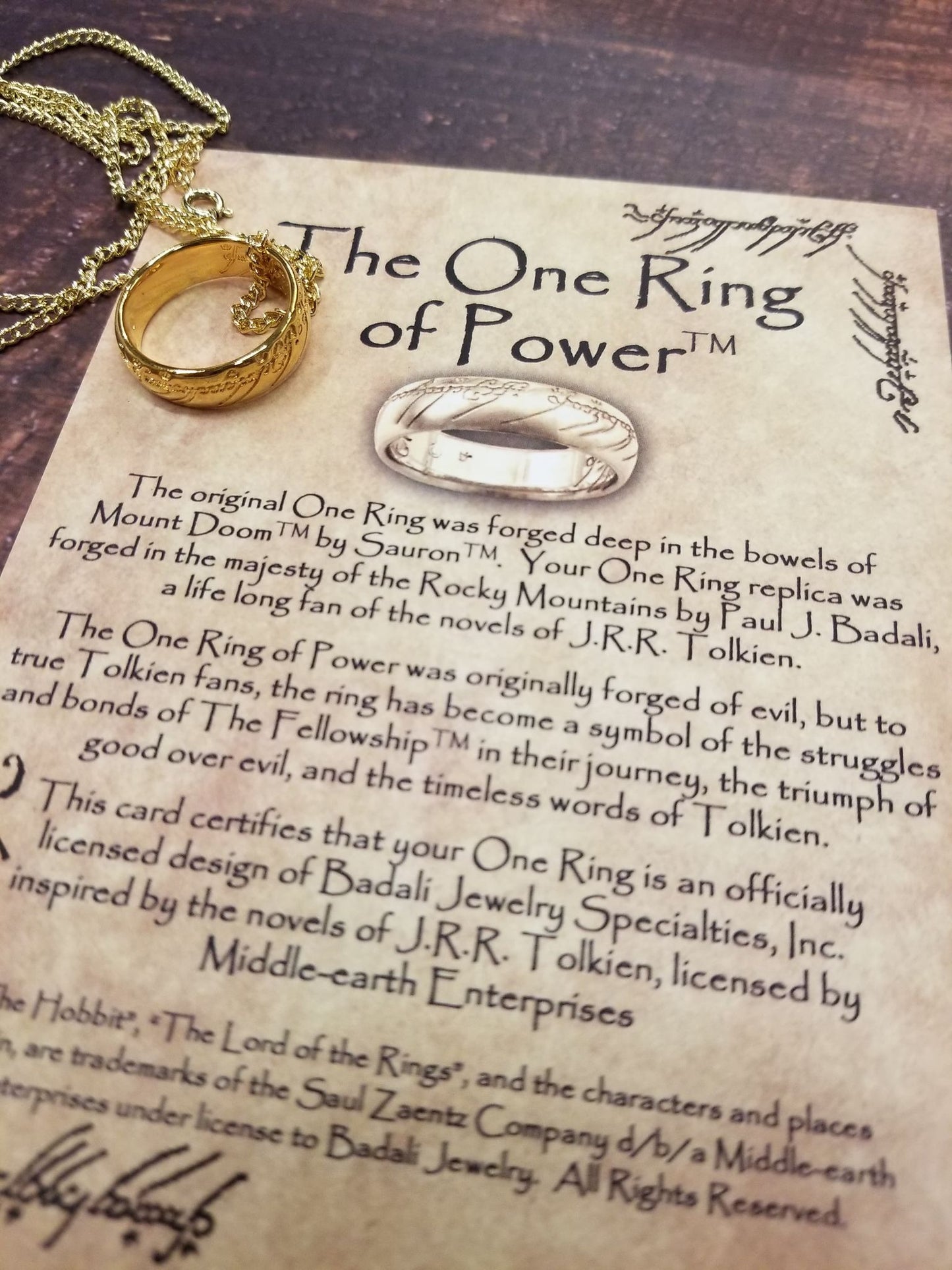 the one ring lord of the rings