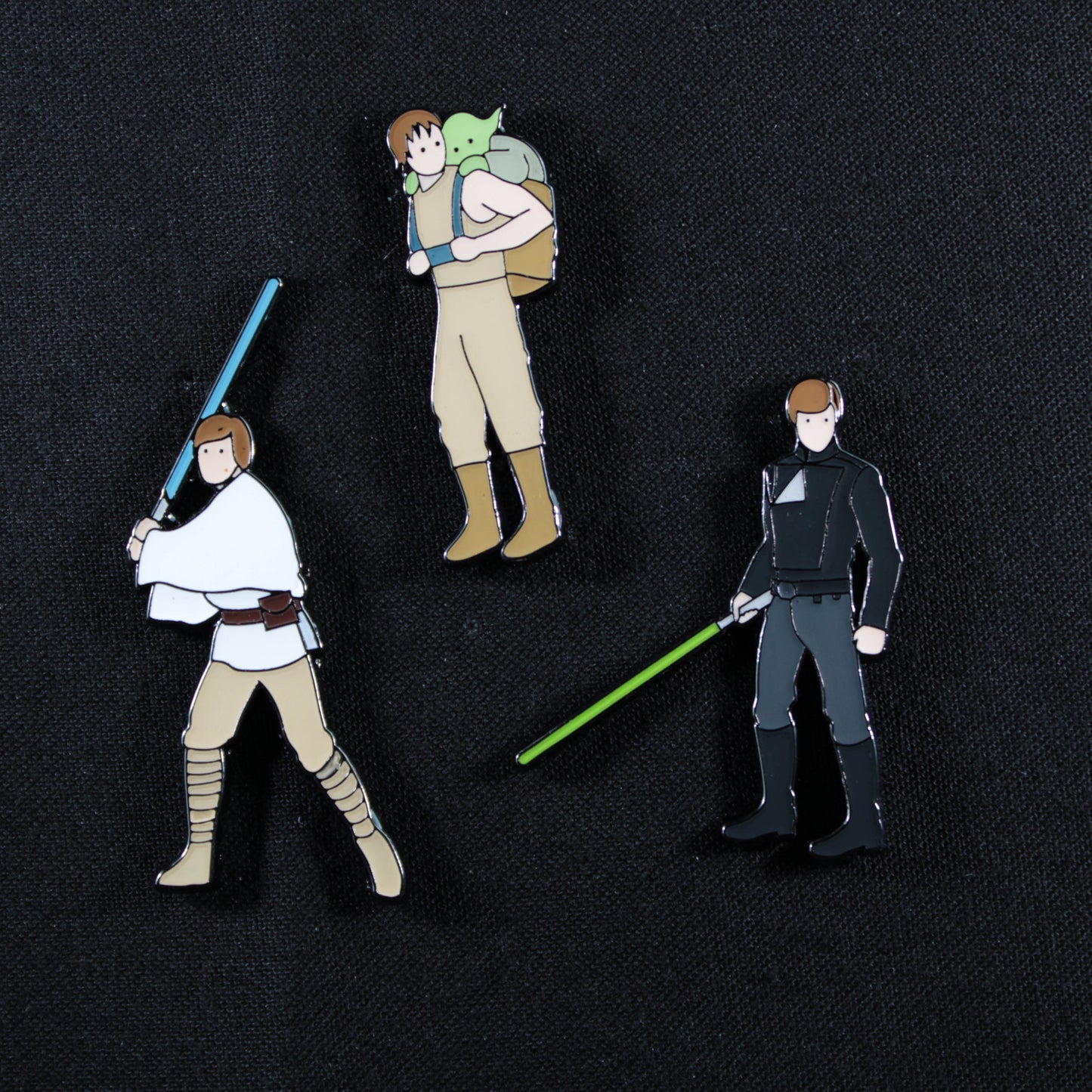 Luke Skywalker's Journey Star Wars Enamel Pin Set 3 Pack