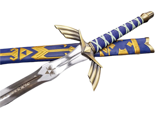 Legend of Zelda Link's Master Sword Deluxe Replica Steel Sword & Sheath