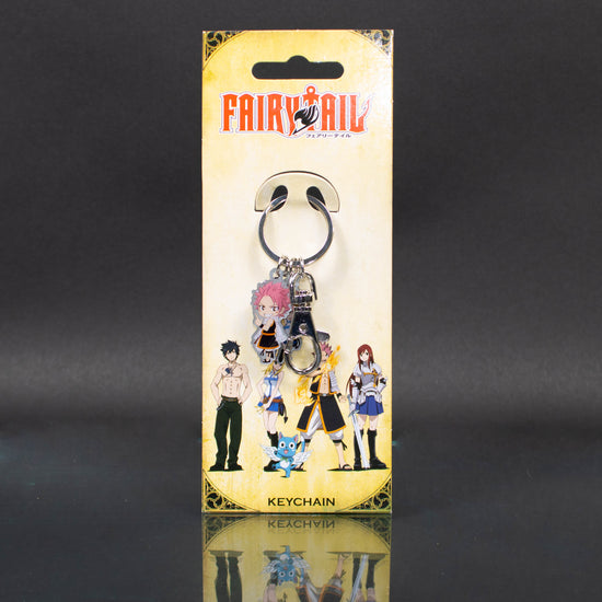Natsu, Happy, & Lucy Fairy Tail Metal Keychain