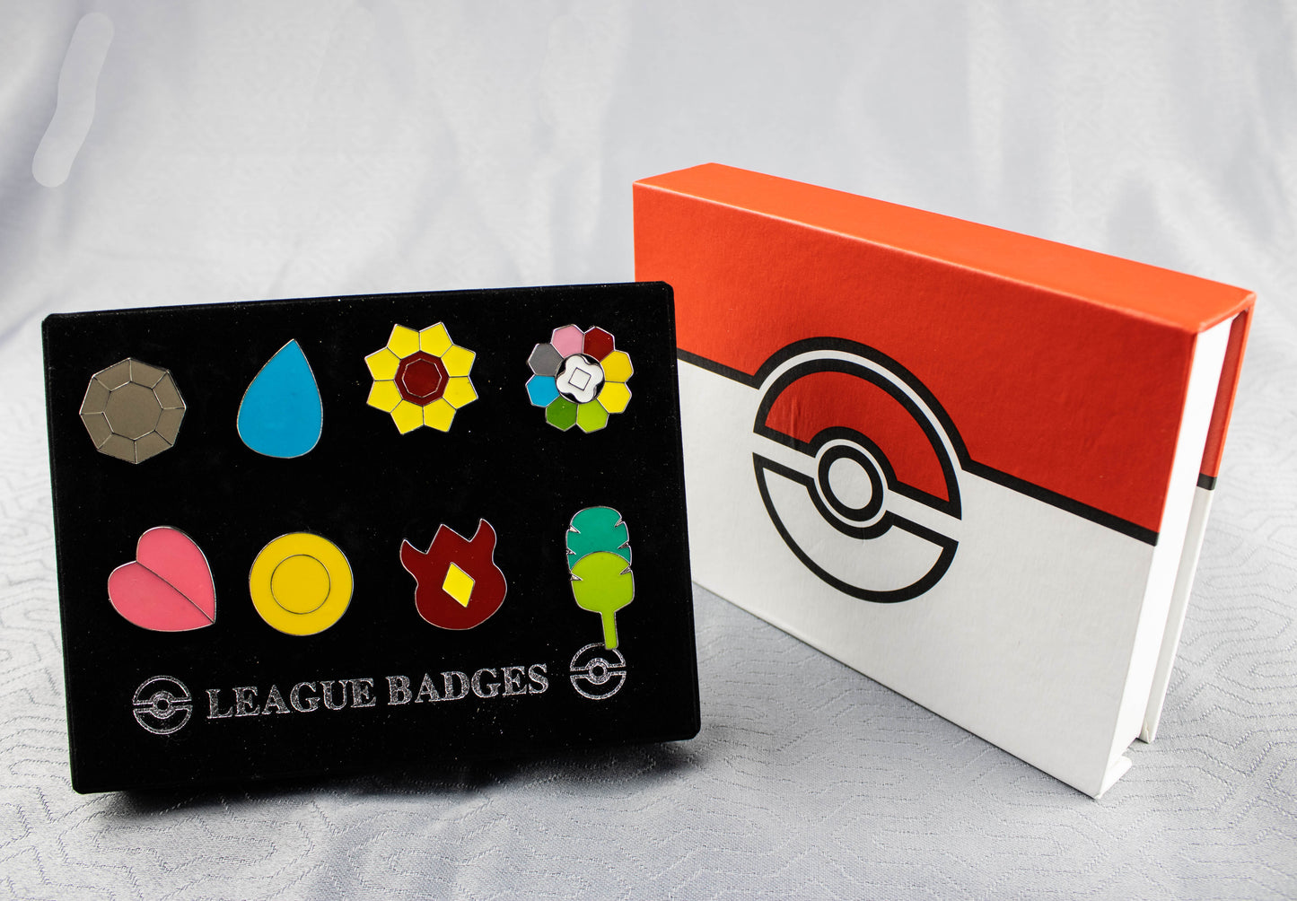 Kanto Badge Set - Embroidered Pokemon Iron-on Patches (Collection of 8)
