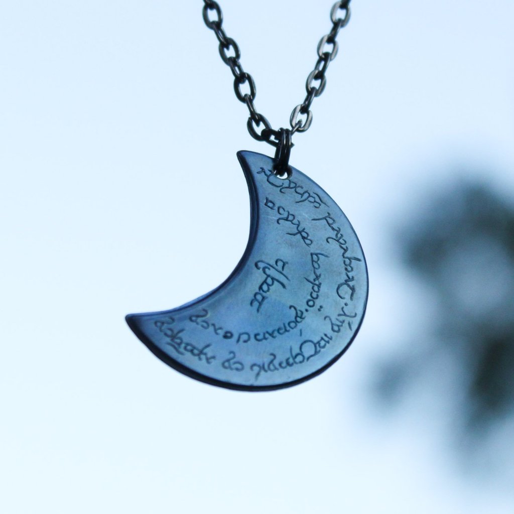 Mystic Goddess Seaview Moon Necklace (Sterling Silvertone/Mystic Blue –  Kirks Folly