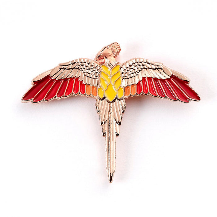 Harry Potter Fawkes Phoenix Rose Gold Plated Enamel Pin