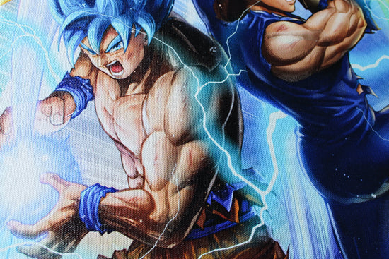 Saiyan Saviors (Dragon Ball Z) Goku and Vegeta Premium Art Print