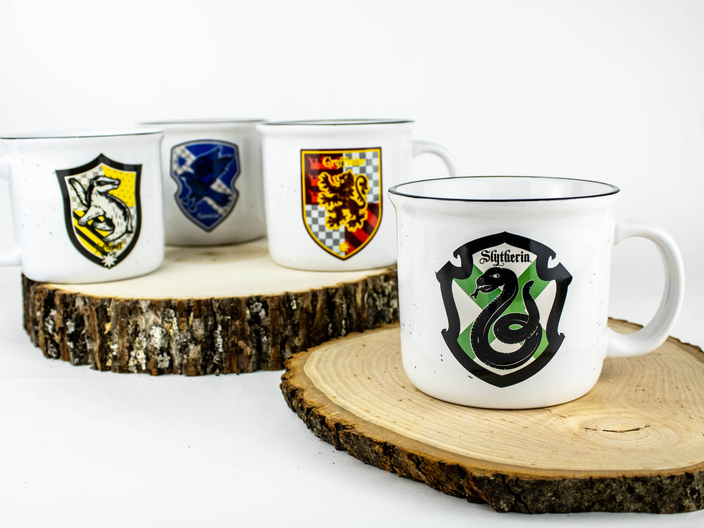 Slytherin Hogwarts House Shield (Harry Potter) 14oz Ceramic Campfire Mug