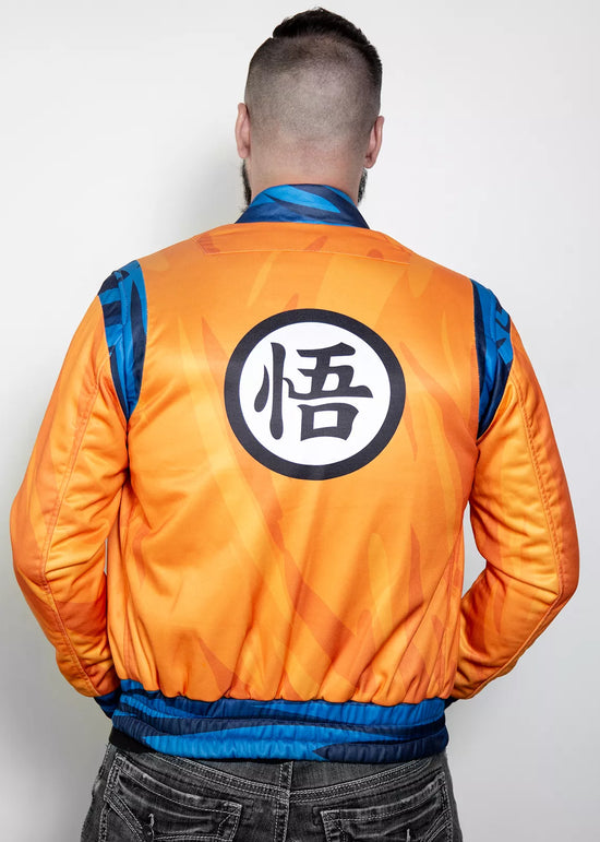 Son Goku (Dragon Ball Z) Orange Bomber Jacket by Luca Designs