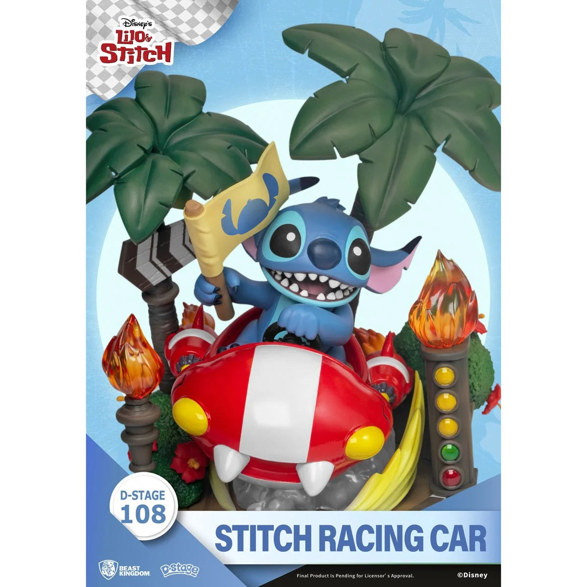 Load image into Gallery viewer, Stitch Racing Car (Disney) Lilo &amp;amp; Stitch Diorama Statue
