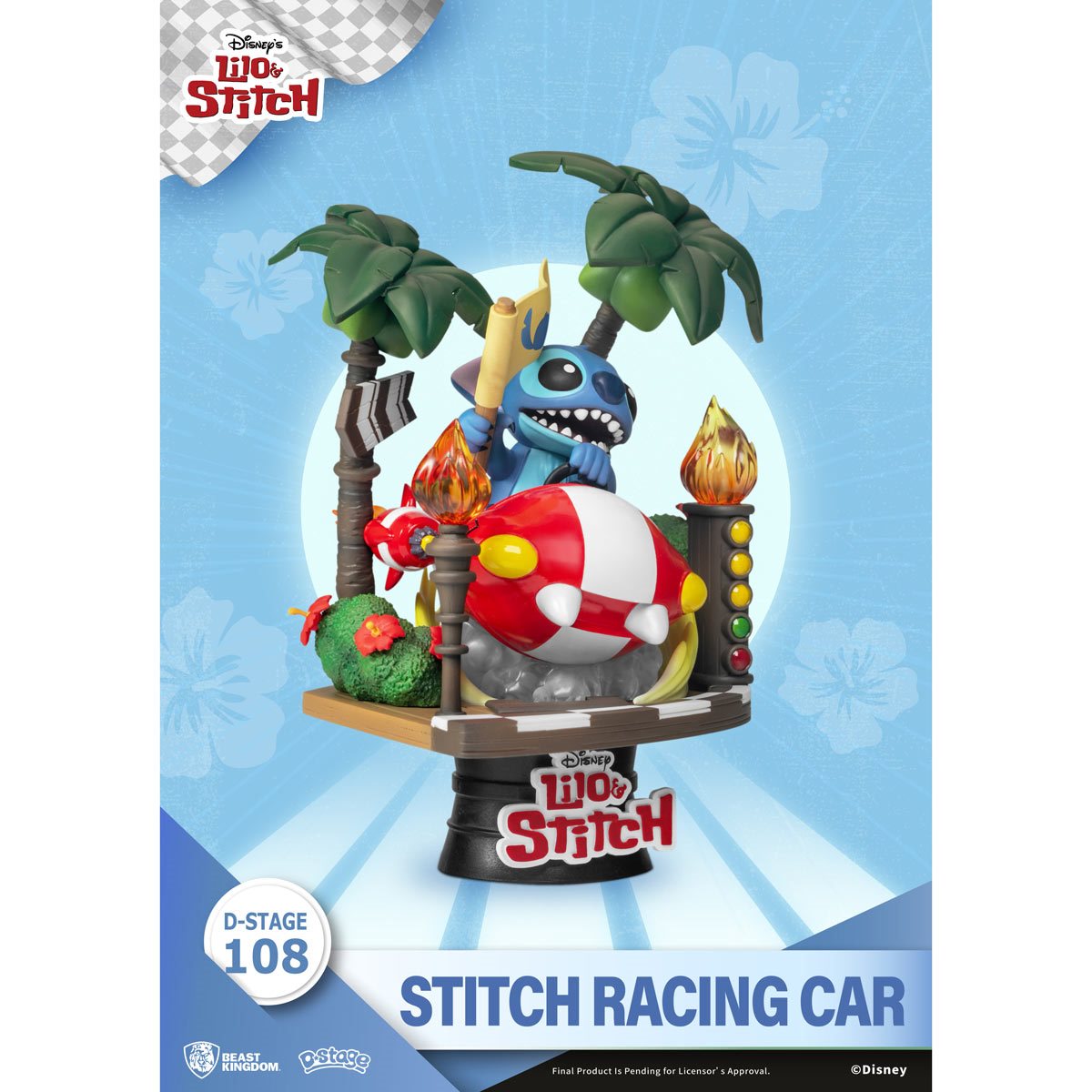 Load image into Gallery viewer, Stitch Racing Car (Disney) Lilo &amp;amp; Stitch Diorama Statue
