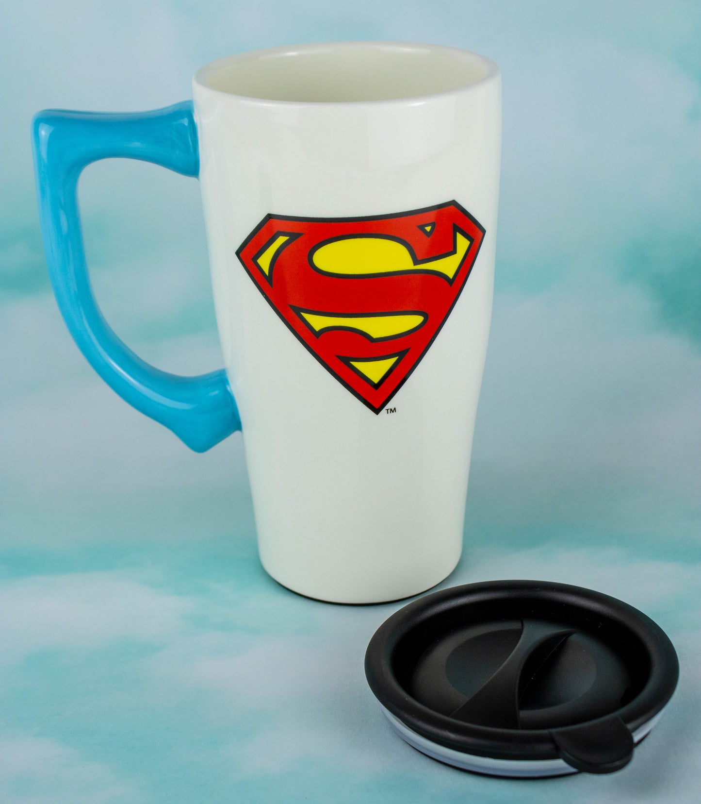 Superman 18 oz. Stainless Steel Travel Mug with Handle