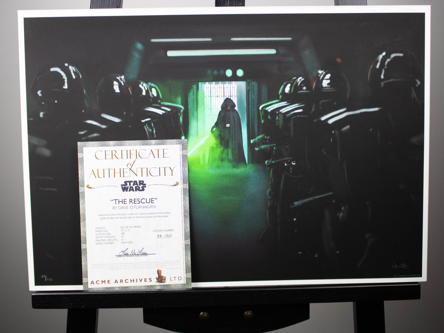 The Rescue (Star Wars: The Mandalorian) Premium Art Print