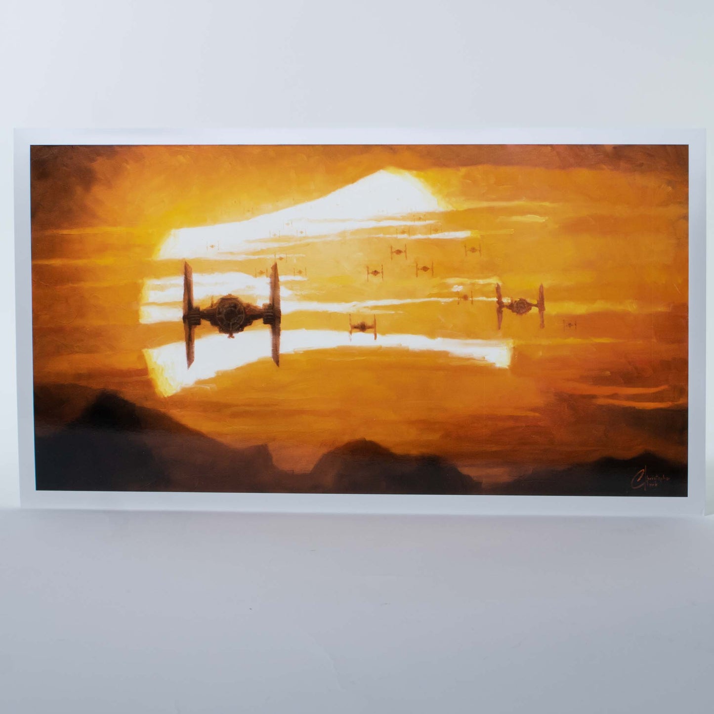 Tie Fighter Sunset (Star Wars: The Force Awakens) Art Print