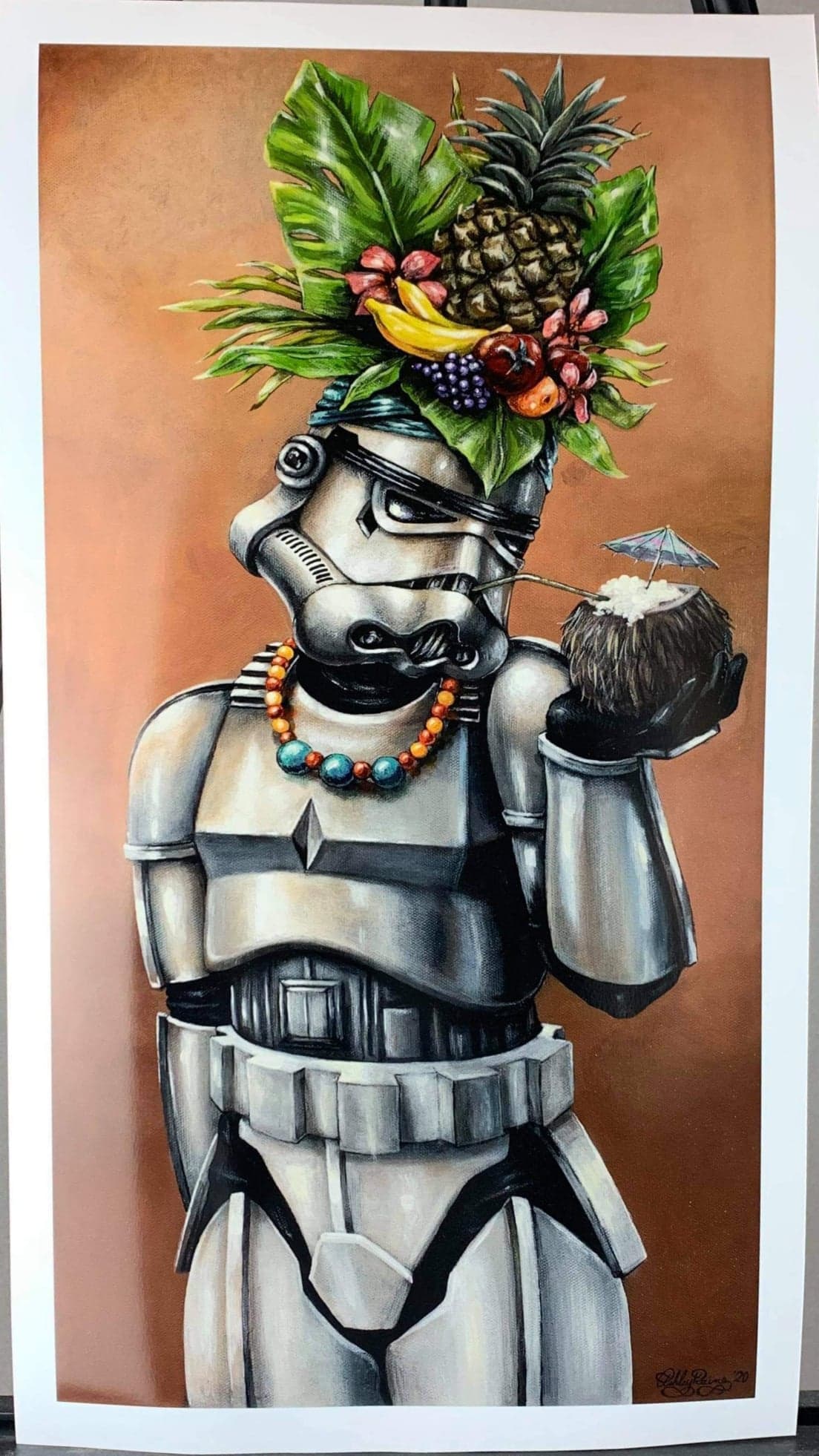 Tiki Trooper Stormtrooper Vacation (Star Wars) Parody Art Print
