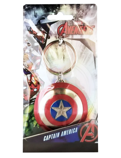 Captain America Shield Marvel Large Stainless Steel Keychain