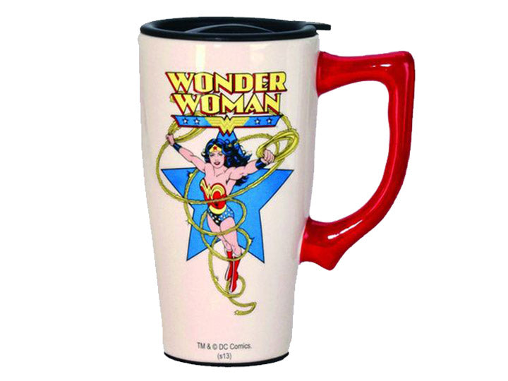 Load image into Gallery viewer, Wonder Woman (DC Comics) Classic Ceramic Travel Mug
