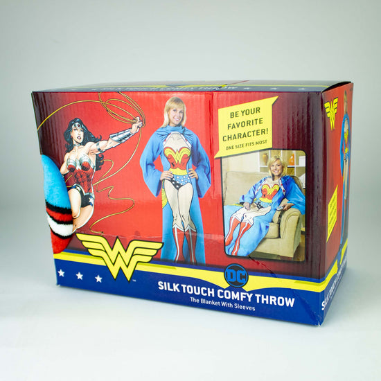 Wonder Woman Classic Comic Costume (DC Comics) Wearable Blanket With Sleeves