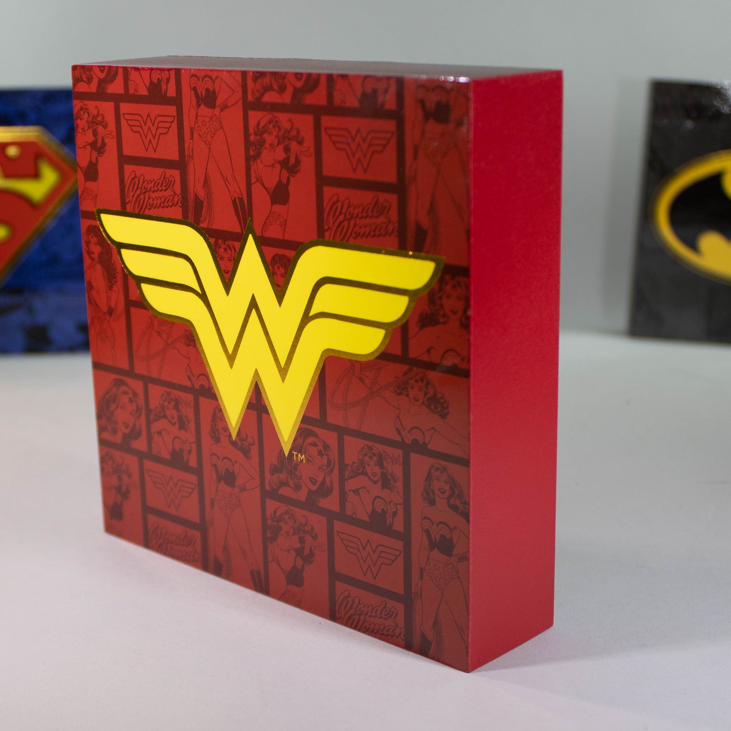 Load image into Gallery viewer, Wonder Woman DC Comics Logo Block Sign
