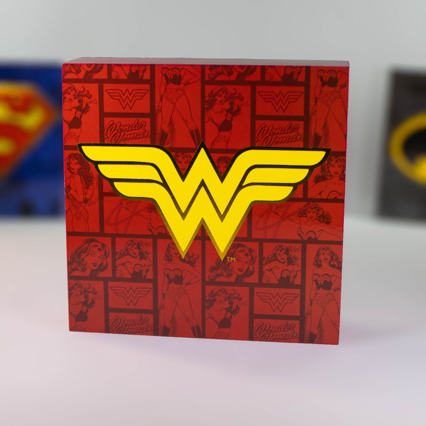 Load image into Gallery viewer, Wonder Woman DC Comics Logo Block Sign
