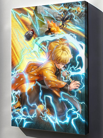 Zenitsu "Thunder Breathing" (Demon Slayer) Premium Art Print