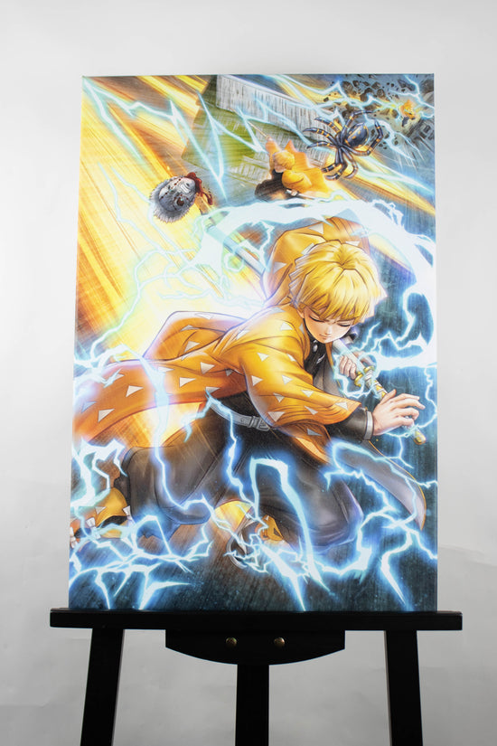 Zenitsu "Thunder Breathing" (Demon Slayer) Premium Art Print