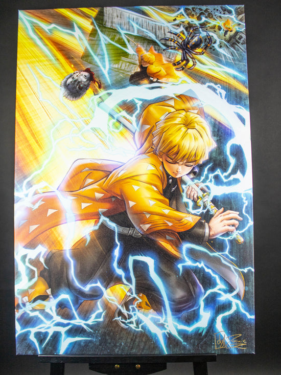 Zenitsu "Thunder Breathing" (Demon Slayer) Premium Art Print