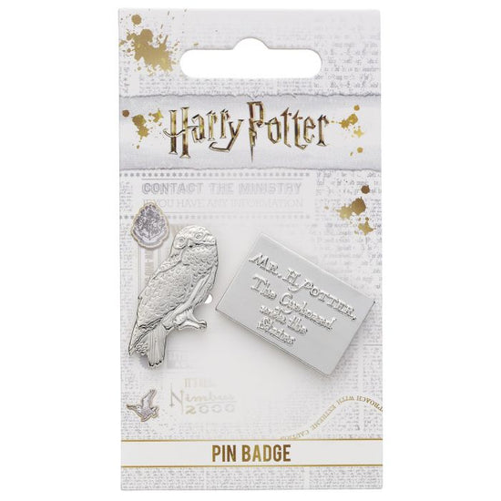 Hedwig and Hogwarts Letter Pin Set