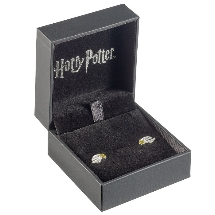 Load image into Gallery viewer, Harry Potter Golden Snitch Sterling Silver Stud Earrings
