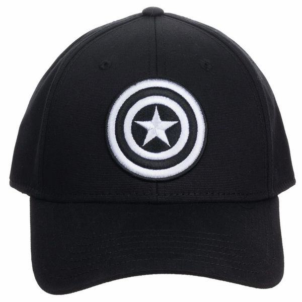 Load image into Gallery viewer, Captain America Marvel Black Embroidered Flex Fit Hat
