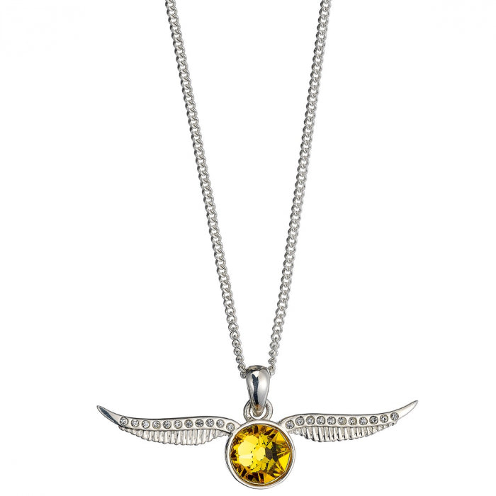 Golden Snitch (Harry Potter) Crystal Accent Necklace in Sterling Silver