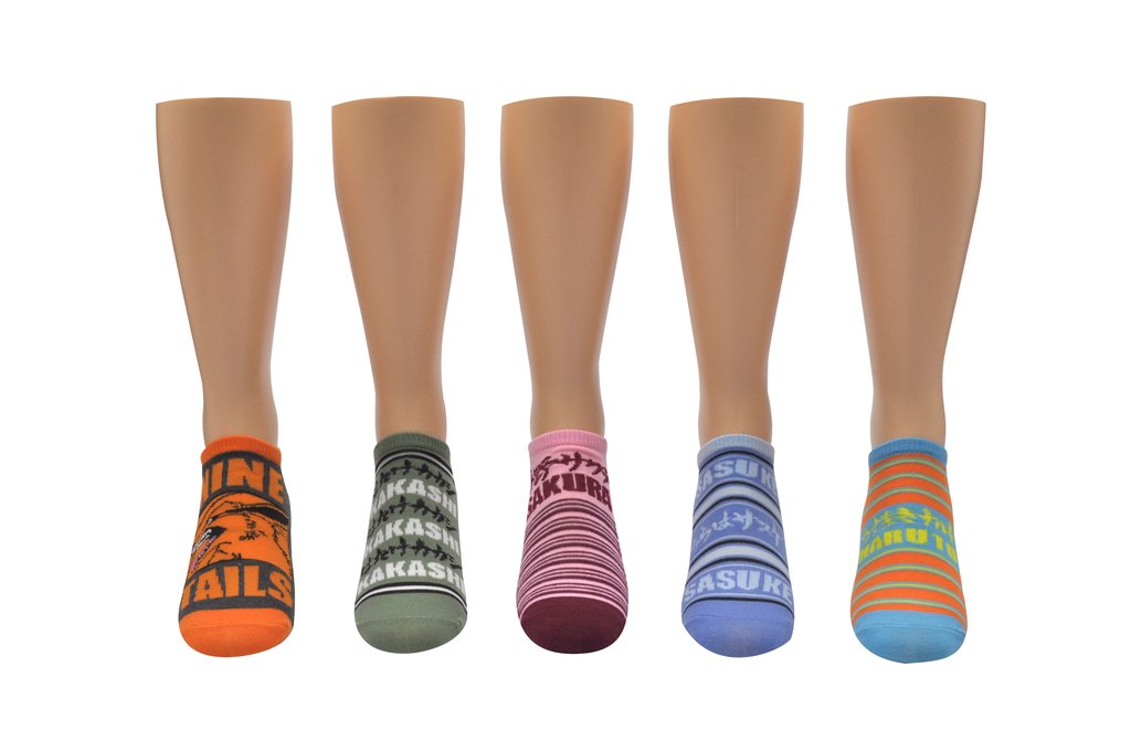 Naruto Shippuden Names 5-Pack Women's Ankle Socks