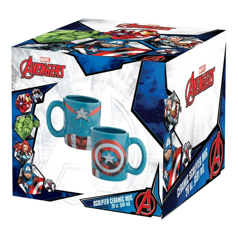Load image into Gallery viewer, Captain America Marvel 20 oz. Sculpted Mug
