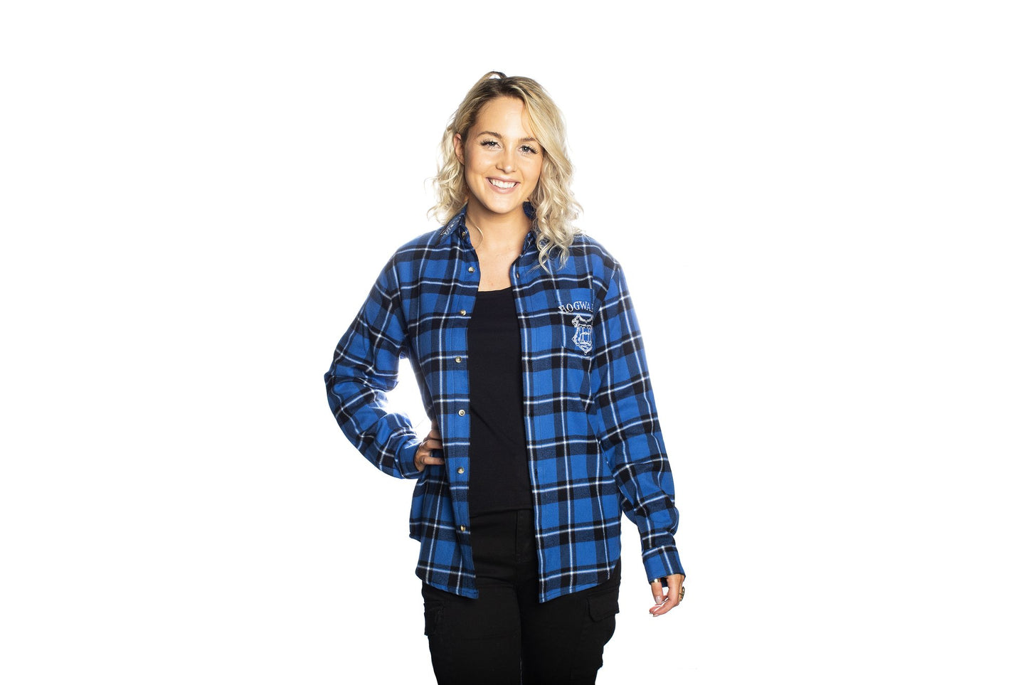 Load image into Gallery viewer, Ravenclaw House Crest (Harry Potter) Flannel Shirt by Cakeworthy
