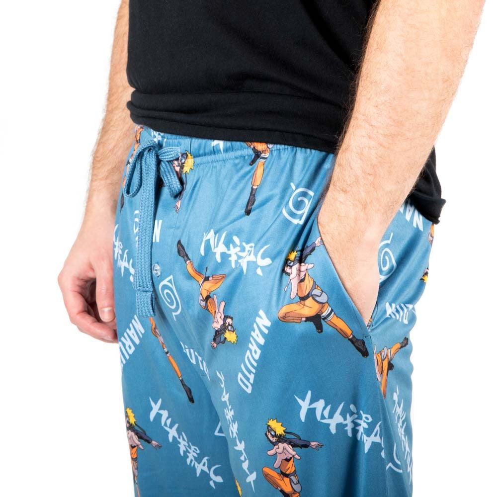 Naruto Run (Naruto Shippuden) AOP Print Blue Unisex Lounge Pants