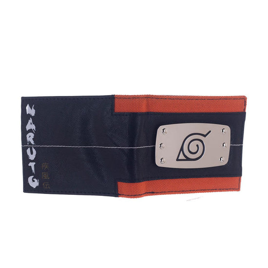 Load image into Gallery viewer, Naruto Metal Leaf Village Badge (Naruto Shippuden) Bi-Fold Wallet
