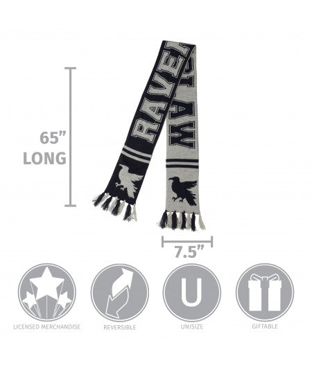 Load image into Gallery viewer, Ravenclaw Reversible (Harry Potter) Knit Scarf

