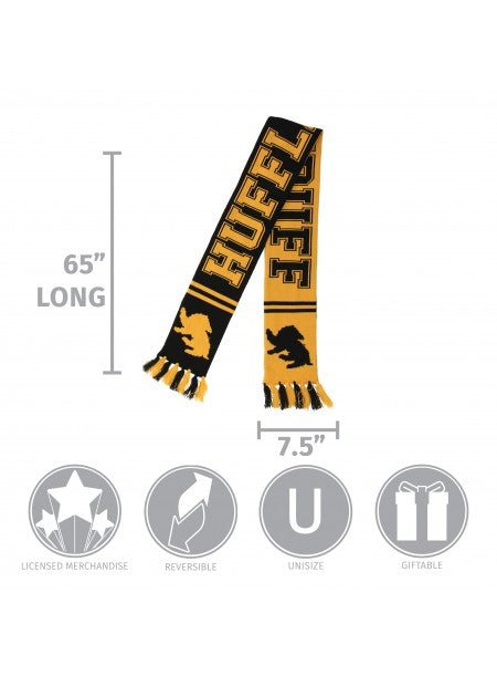 Load image into Gallery viewer, Hufflepuff Hogwarts House (Harry Potter) Reversible Knit Scarf

