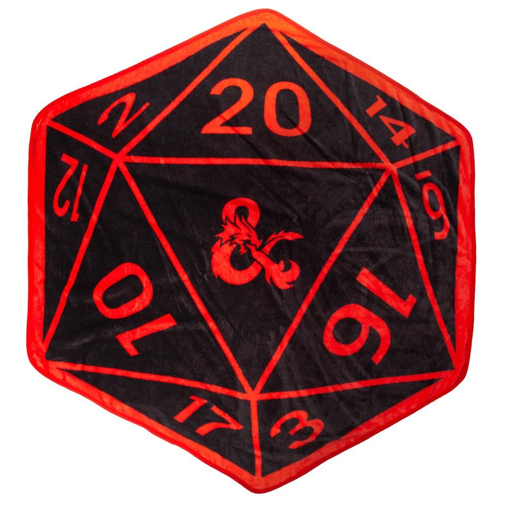 Dungeons & Dragons D20 Dice Throw Blanket