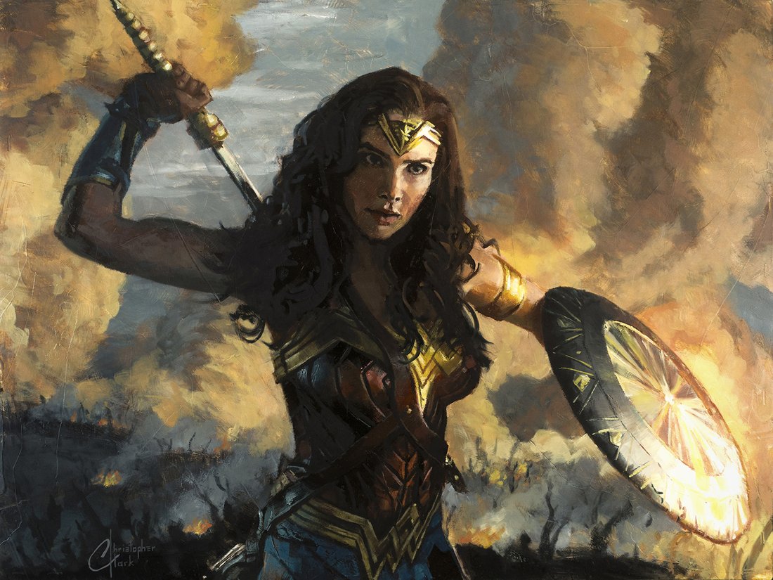 Scorched Earth DC Comics Wonder Woman Print by Christopher Clark
