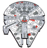 Load image into Gallery viewer, Millennium Falcon Star Wars Pin 3&amp;quot;
