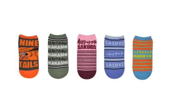 Naruto Shippuden Names 5-Pack Women's Ankle Socks