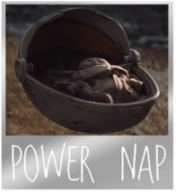 Celebrating The Child from Star Wars: The Mandalorian   Baby Yoda in Cradle "Power Nap" Metal Pin. 