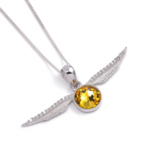 Golden Snitch (Harry Potter) Crystal Accent Necklace in Sterling Silver