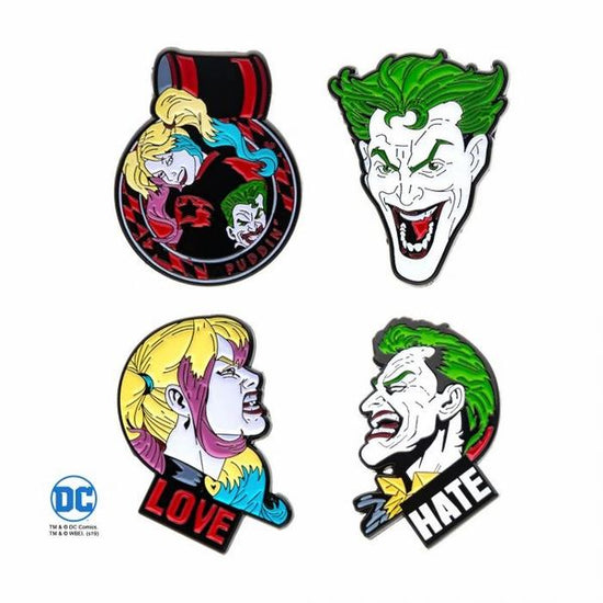 Joker & Harley Quinn Enamel Pin 4 Pack