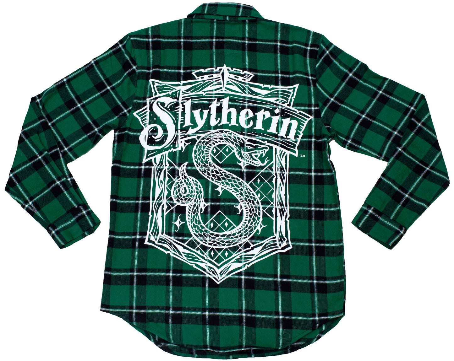 Slytherin House Crest (Harry Potter) Flannel Shirt by Cakeworthy