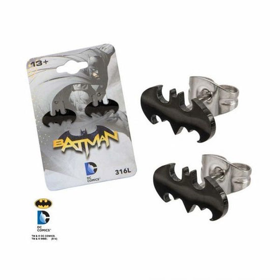 Batman Logo Cut Out Stud Earrings